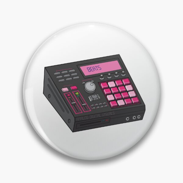 Item preview, Hip Hop Sampler Retro Graphic (Arsenic + Electric Pink Colorway) Analog / Music designed and sold by analogdigitalvz.