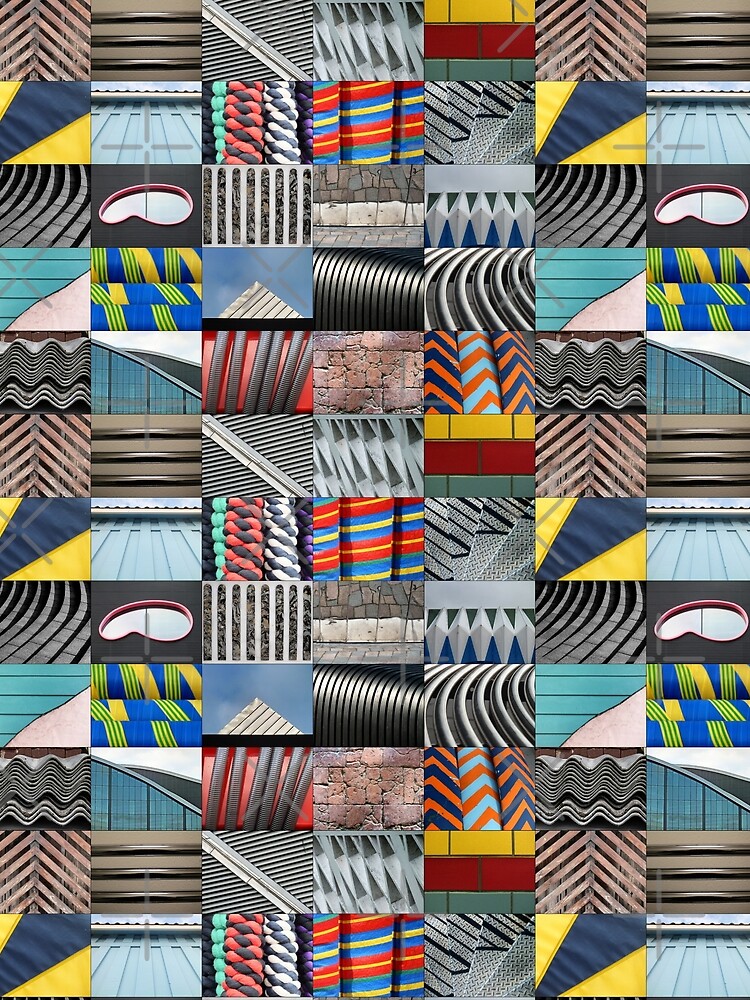 Thumbnail 3 of 3, Scarf, Abstract Patchwork (pattern) designed and sold by Yampimon.