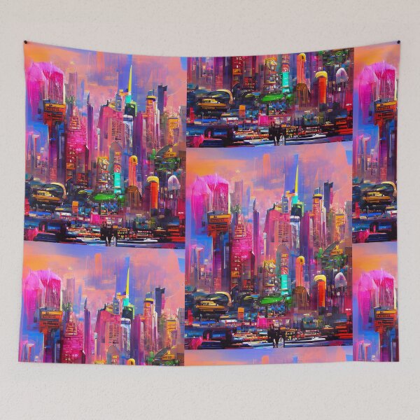 Item preview, New York Colorful surrealism futuristic designed and sold by Neo-Expression.