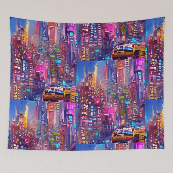 Item preview, New York Colorful surrealism futuristic designed and sold by Neo-Expression.
