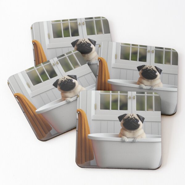 Item preview, Pug in a tub designed and sold by Eric Shields.