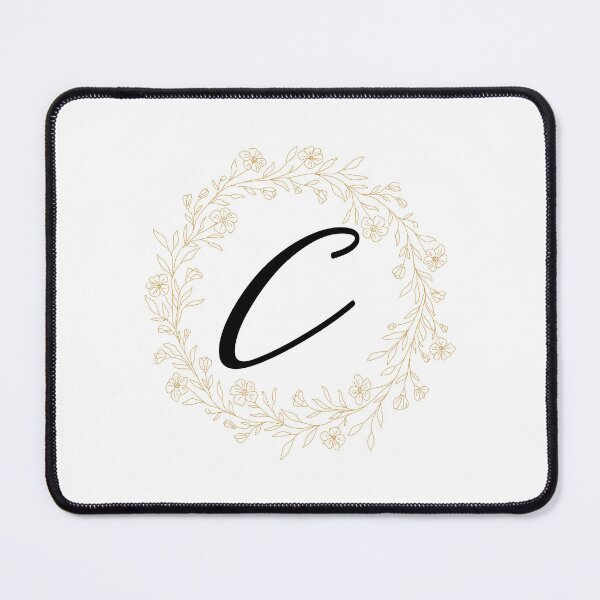 Item preview, Monogram C In  A  Gold Wreath Of Wildflowers designed and sold by Tasha-design.