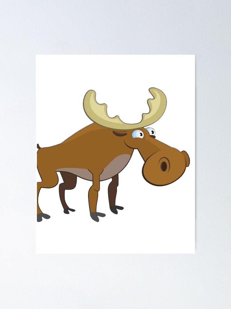 "Aufkleber lustiger Elch Autoaufkleber " Poster for Sale by Lion9u9