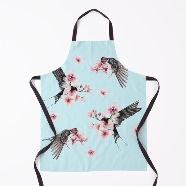 Item preview, Flying Swallow and Sakura Blossom japanese painting designed and sold by KOTOdesign.