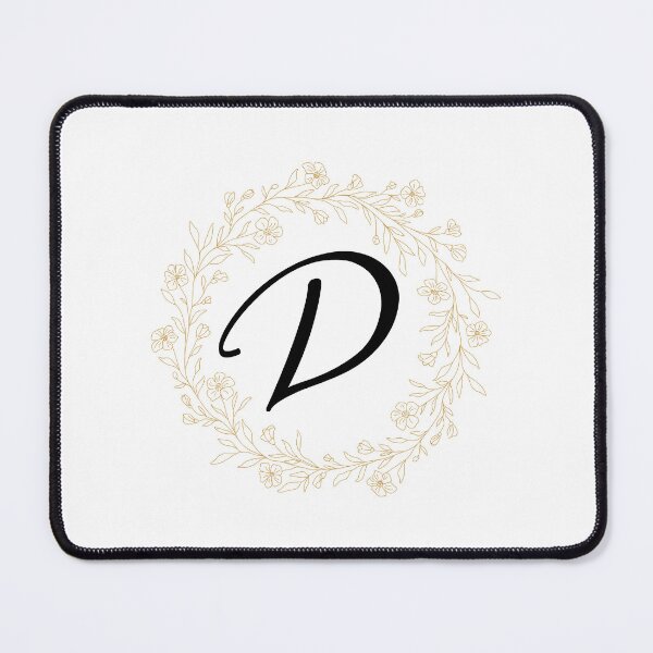 Item preview, Monogram D In  A  Gold Wreath Of Wildflowers designed and sold by Tasha-design.