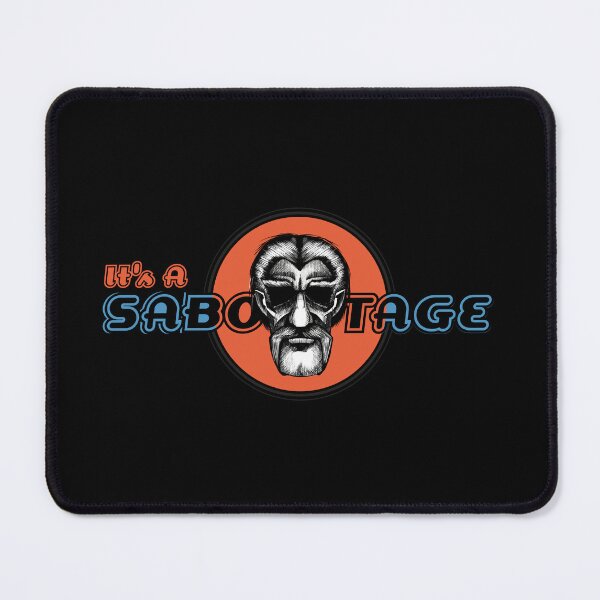 Item preview, It's a SABOTAGE! Mustache 80's Gangster Oldschool Digital Drawing designed and sold by LarksDrawings.