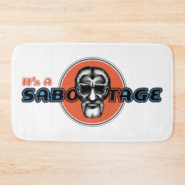 Item preview, It's a SABOTAGE! Mustache 80's Gangster Oldschool Digital Drawing designed and sold by LarksDrawings.