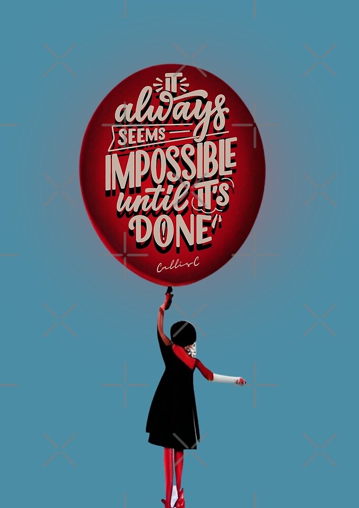 " Girl with red balloon motivation design by CallisC " by CalliopeCr