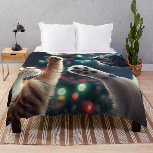 Item preview, Cat and dog playing with christmas ball designed and sold by RK - Shop.