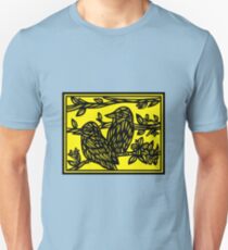 Ailurophile Bird Yellow Black Unisex T-Shirt
