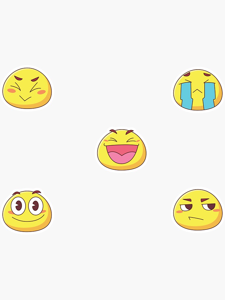 Cute Vintage Retro Groovy Emoji Face Pack Cute Emoji Pack Sticker