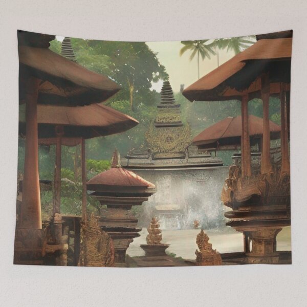 Item preview, Bali Temples Painting designed and sold by Places On Earth.