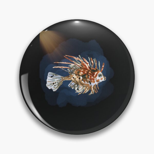 Item preview, Spiny Fish in the Deep Blue Sea, Painting, Colorful Design designed and sold by Lost-World-Shop.