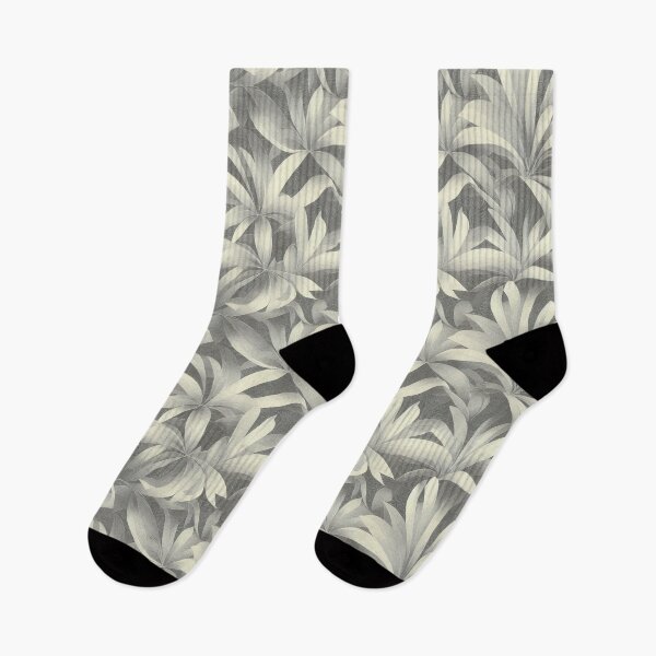 Item preview, Florally Pale Yellow Leaves on Graphite designed and sold by Patternifico.