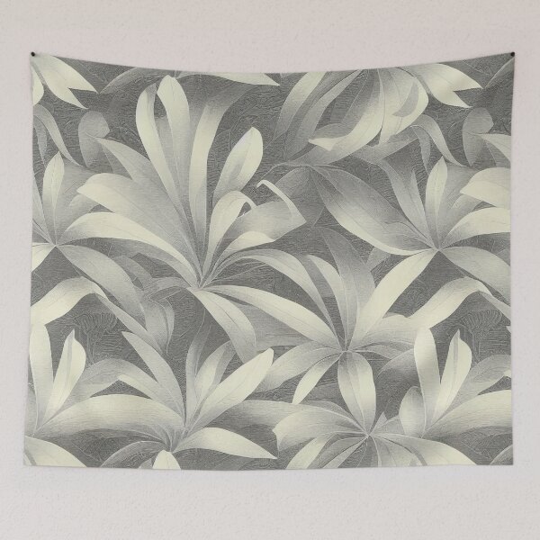 Item preview, Florally Pale Yellow Leaves on Graphite designed and sold by Patternifico.