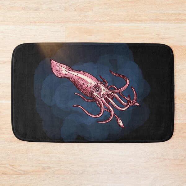 Item preview, Giant Squid in the Deep Blue Sea, Painting, Colorful Design designed and sold by Lost-World-Shop.