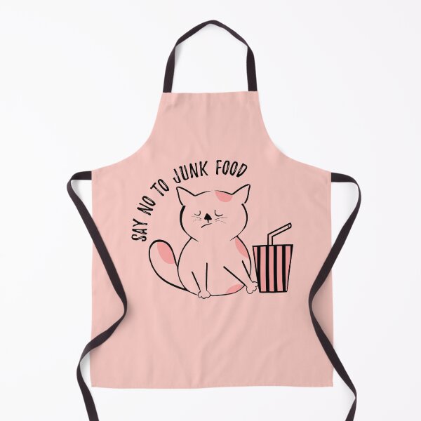 Item preview, Say no to junk food - cat humor designed and sold by stayartsy07.