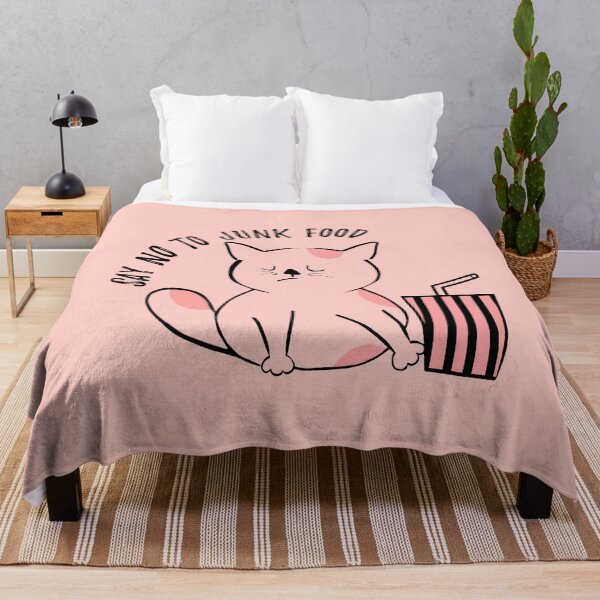 Item preview, Say no to junk food - cat humor designed and sold by stayartsy07.