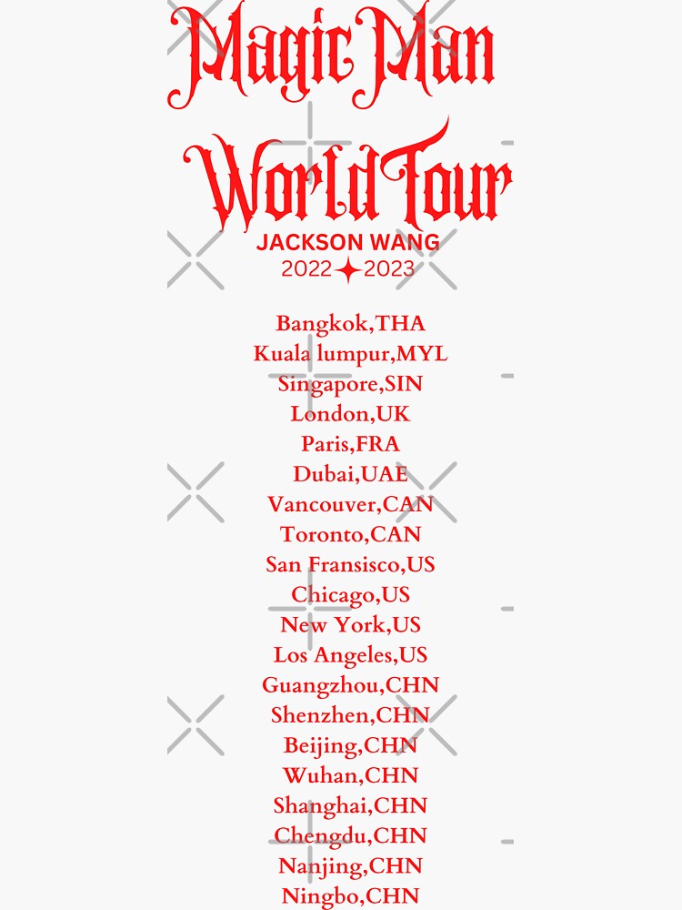 JACKSON WANG World Tour MAGIC MAN Printed T-shirt