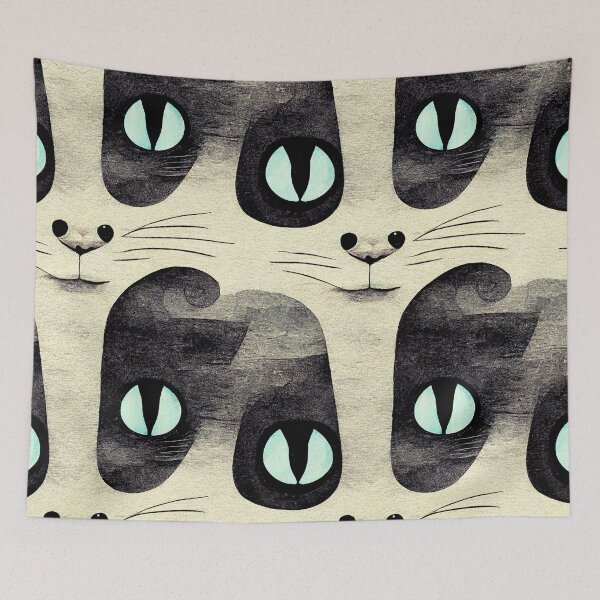 Item preview, Cat Abstract style pattern 37 regular grid  designed and sold by KoolArtDistrict.