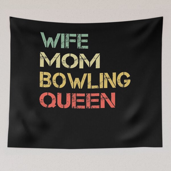Item preview, Funny Retro Vintage Bowling Wife Mom Bowling Queen Gift designed and sold by ARTZ84.