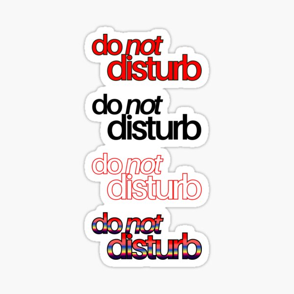 Do Not Disturb Sticker Pack Sticker For Sale By Lepos Redbubble