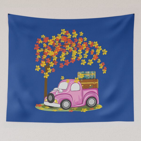 Item preview, Vintage Car And Autumn Tree Artwork designed and sold by Ayesha Saleem.