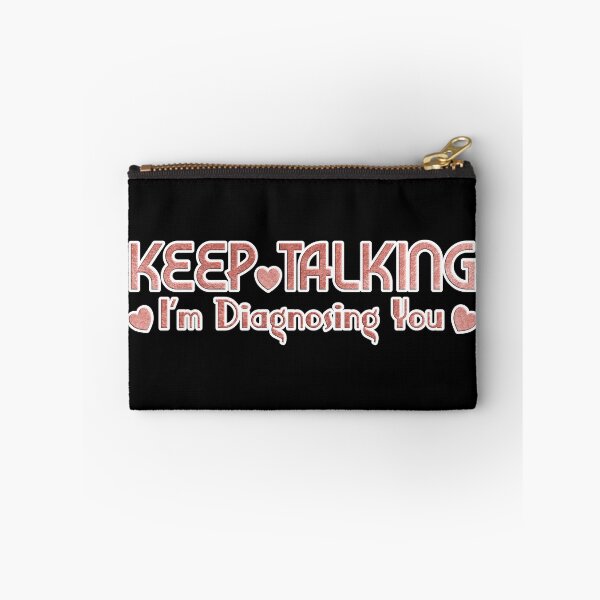 Item preview, Keep Talking I'm Diagnosing You, Funny Psychology, Cat, Cat Lover, Cat lover gifts. Gold pink colour. designed and sold by MokonoKokoro.