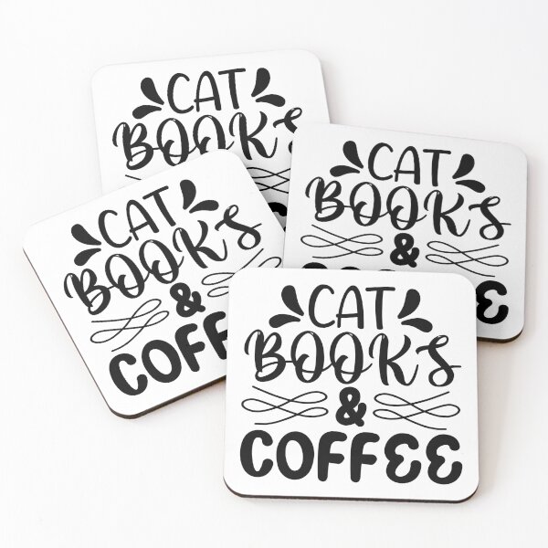 Item preview, Cat books and coffee  designed and sold by 1PRINTORA1.