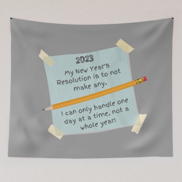 Item preview, 2023 No New Year's Resolutions designed and sold by Ellen Hanney-Saligumba.