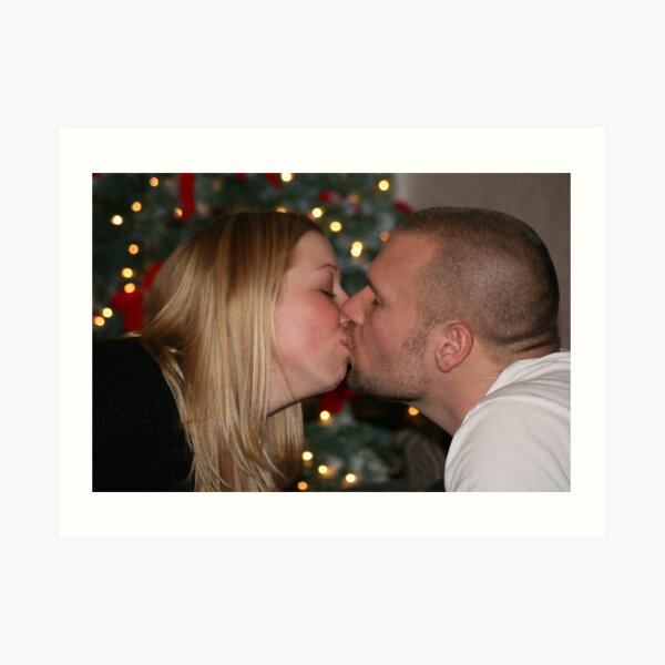 Christmas Kiss Art Print
