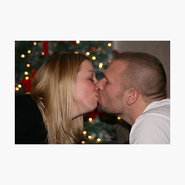 Christmas Kiss Photographic Print