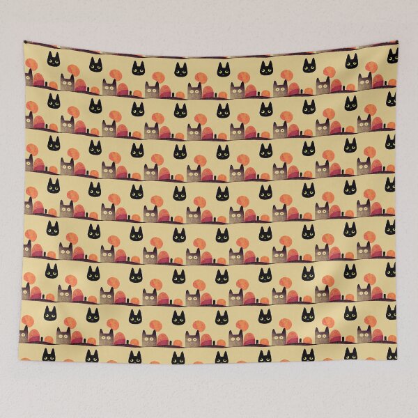 Item preview, Cute Cat pattern 42 regular grid  designed and sold by KoolArtDistrict.