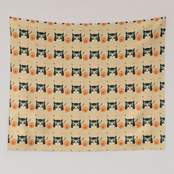 Item preview, Cute Cat pattern 43 regular grid  designed and sold by KoolArtDistrict.