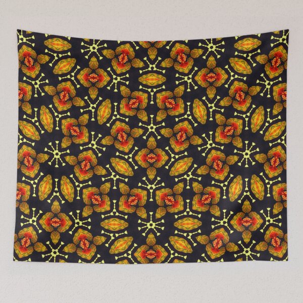 Item preview, Stunning Red Black and Yellow Geometric Penrose Seamless Pattern designed and sold by protegra.