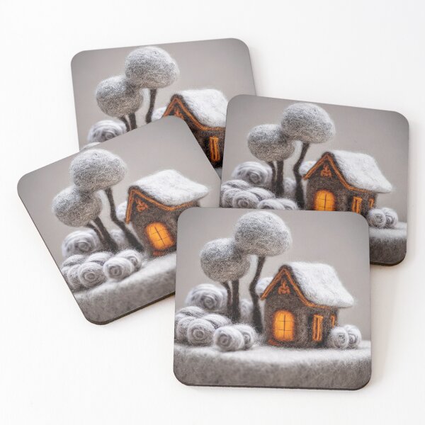 Item preview, a woolly house in a beautiful winter scenery designed and sold by Mebbotai.