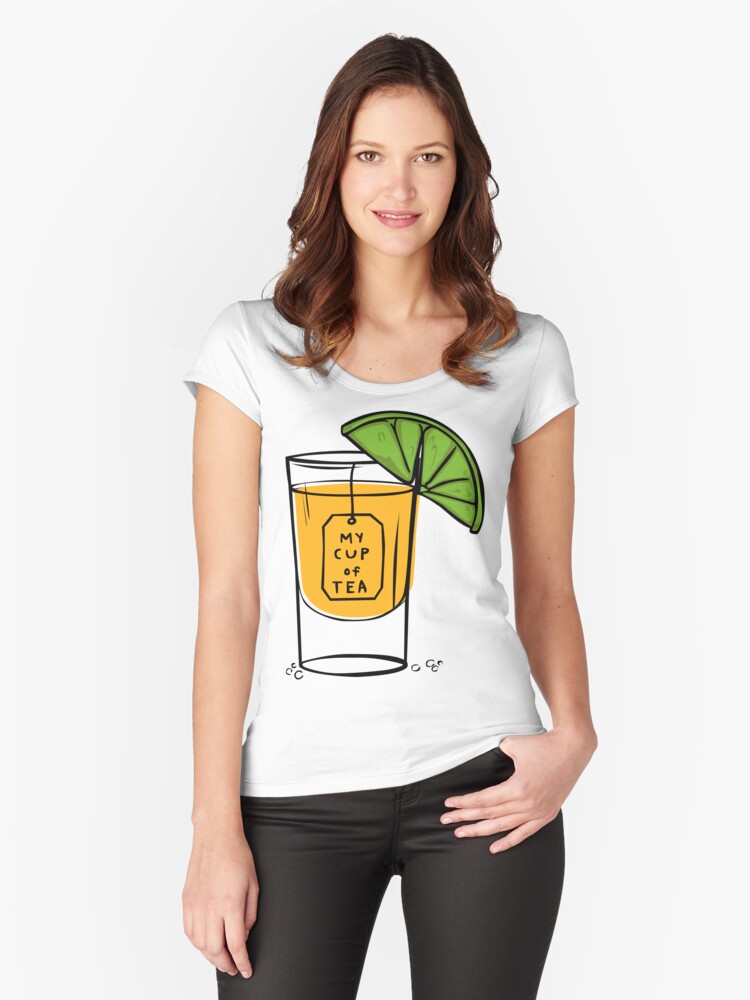Thumbnail 1 of 3, Fitted Scoop T-Shirt, tea time designed and sold by gtee.