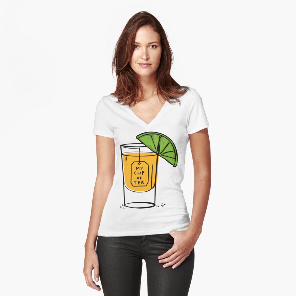 Item preview, Fitted V-Neck T-Shirt designed and sold by gtee.