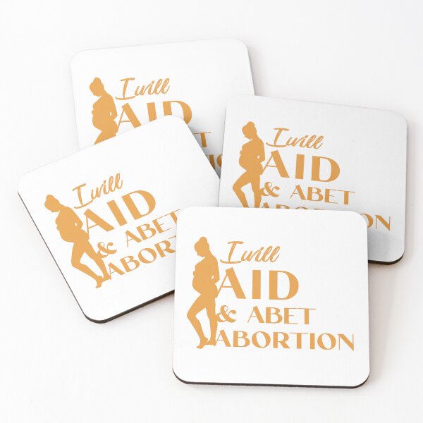 Item preview, i will aid and abet abortion quote beautiful lettering with pregnant women illustration designed and sold by vishalraifx.