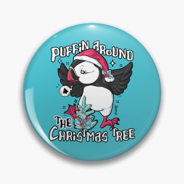 Item preview, Puffin around the Christmas tree designed and sold by SPIRIMAL.