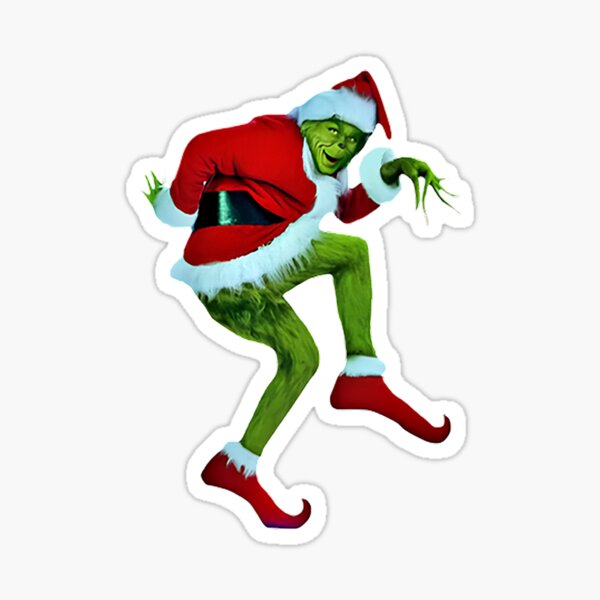 10 Pcs Grinch Stickers for Ornaments,Grinch Face Decals for
