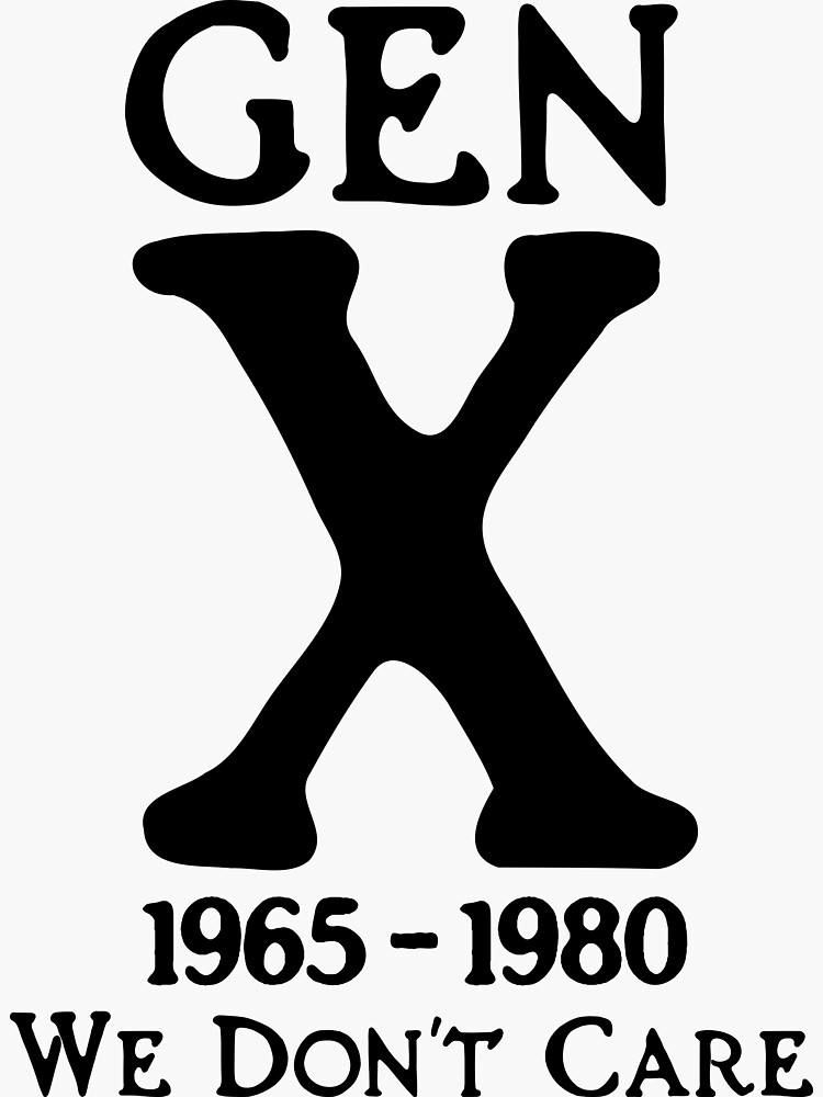 "Gen X" Sticker for Sale by KickStartMolly Redbubble
