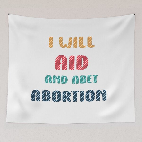 Item preview, I will aid and abet abortion quote fun colorful lettering  designed and sold by vishalraifx.