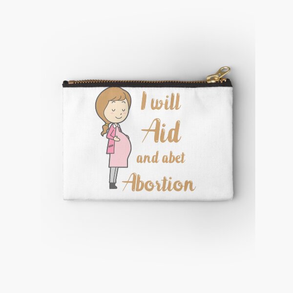 Item preview, I will aid and abet abortion quote beautiful lettering with cute pregnant women illustration designed and sold by vishalraifx.