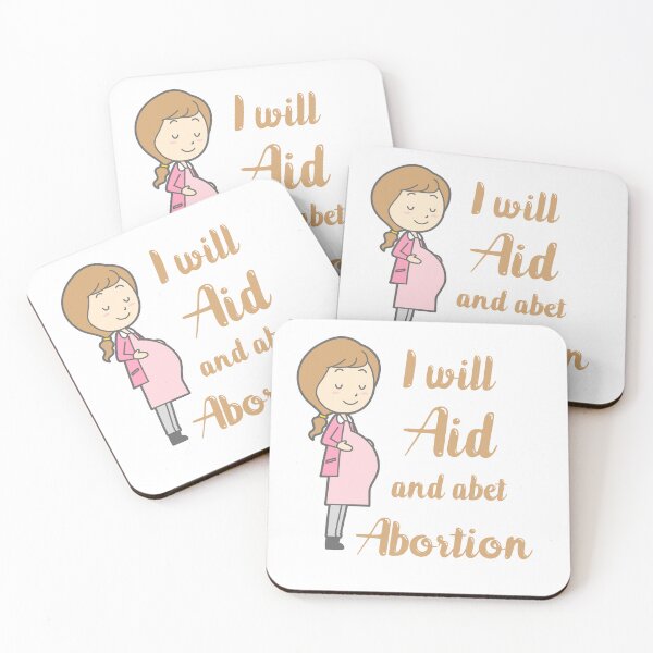 Item preview, I will aid and abet abortion quote beautiful lettering with cute pregnant women illustration designed and sold by vishalraifx.