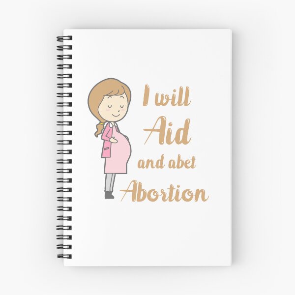 Item preview, I will aid and abet abortion quote beautiful lettering with cute pregnant women illustration designed and sold by vishalraifx.