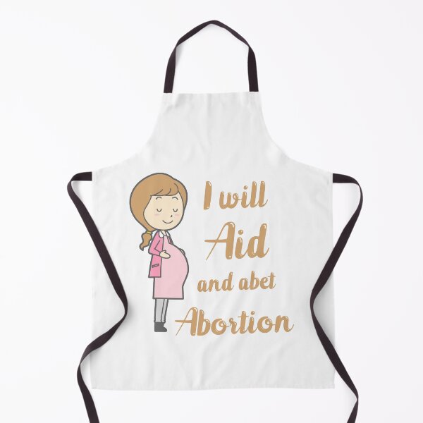Item preview, I will aid and abet abortion quote beautiful lettering with cute pregnant women illustration designed and sold by vishalraifx.