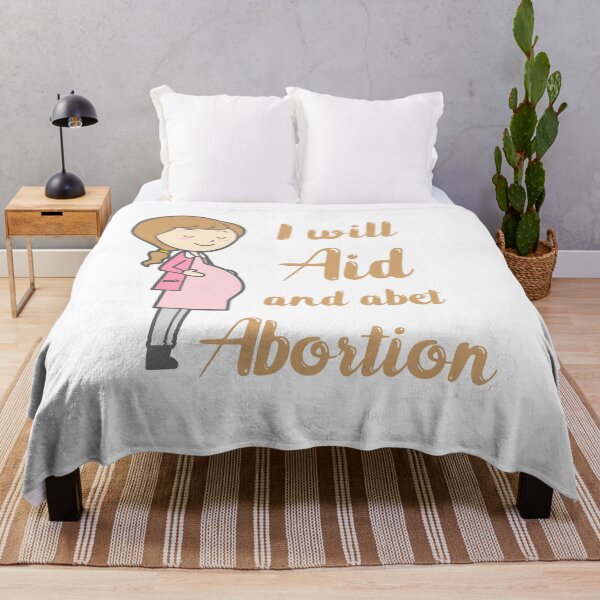 Item preview, I will aid and abet abortion quote beautiful lettering with cute pregnant women illustration designed and sold by vishalraifx.