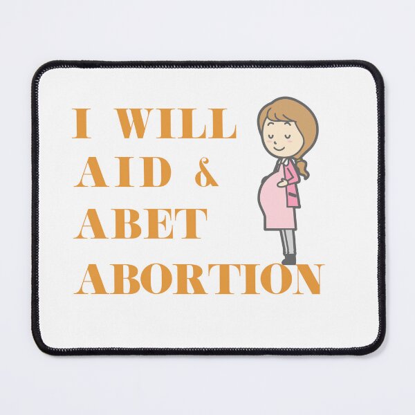 Item preview, I will aid and abet abortion quote beautiful lettering with cute pregnant women illustration designed and sold by vishalraifx.