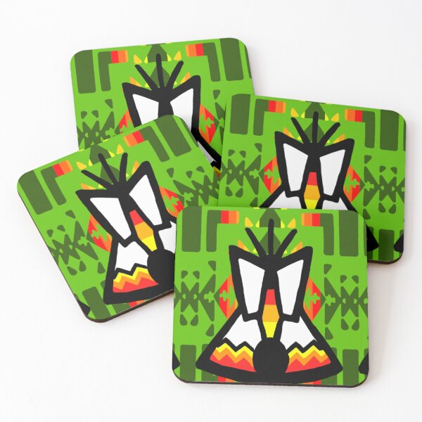 Item preview, Green  / Dark Green / Fire Color / Tipi Native Blanket Print designed and sold by JMWCD.